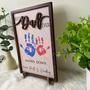 Best Dad Ever Personalized Wooden Sign With Handprints - Thoughtful Father's Day Gift For Dad's Office