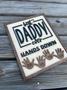 Engraved Wooden Sign - Best Dad Ever From Kids - Father's Day Gift