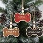 Dog Bone Ornament - Personalized Dog's First Holiday Keepsake Gift