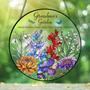 Personalized Birth Flowers Stained Glass - Grandma's Garden Gift, Custom Floral Decor