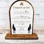 Touching Step Dad Gifts: Custom Wood Sign For Father's Day From Kids - Stylish Table Decor