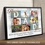 Best Dad Ever Canvas - Gift For Dad from His Kids Custom Photo Canvas