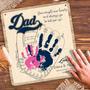 Touching Personalized Baseball Handprint Sign For Dad - DIY Keepsake For Father's Day