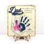 Touching Personalized Baseball Handprint Sign For Dad - DIY Keepsake For Father's Day