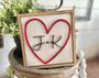 Heartfelt Love Wood Sign Personalized With Initials For Valentine Decor - Perfect For Tiered Trays And Shelves