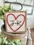 Heartfelt Love Wood Sign Personalized With Initials For Valentine Decor - Perfect For Tiered Trays And Shelves