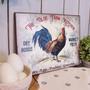 Personalized Rustic Farmhouse Kitchen Canvas Art Rooster Theme For Shabby Chic Decor