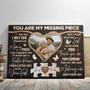 Personalized Wedding Canvas You Are My Missing Piece Gift For Couples