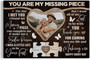 Missing Piece Love Story - Personalized Wedding Keepsake Canvas