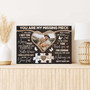 Missing Piece Love Story - Personalized Wedding Keepsake Canvas