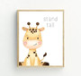 Safari animal canvas set for nursery featuring elephant, lion, and giraffe—adorable prints for toddler and baby room