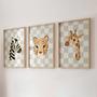 Safari Animal Canvas Collection For Nursery Room Decor