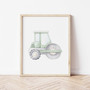 Construction vehicle canvas prints for nursery, transportation art to decorate a boys room with trucks and machines
