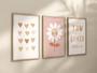 Floral Daisy Canvas For Baby Girl Nursery - Charming Boho Wall Art Set For Kids Room