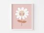 Floral Daisy Canvas For Baby Girl Nursery - Charming Boho Wall Art Set For Kids Room