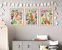 Colorful Safari Nursery Canvas Set Jungle Theme For Playroom Or Nursery