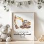 Christian Construction Nursery Canvas - Personalized Scripture Art For Baby Boys