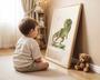 Dinosaur Nursery Art Canvas Set - Dino Prints For Baby Boys Room Decor