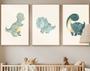 Thoughtful Dinosaur Nursery Canvas Art For Baby Boy's Room Decor