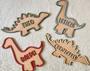 Personalized Dinosaur Name Sign - Custom Wood Decor for Boys' Bedroom