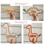 Personalized Dinosaur Name Sign - Custom Wood Decor for Boys' Bedroom