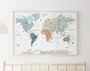 Boho nursery world map canvas wall art in minimalist style, educational decor for classroom or homeschool playroom Boho nursery world map canvas wall art in minimalist style, educational decor for classroom or homeschool playroom
