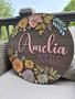 Custom Floral Baby Girl Nursery Sign - Personalized Wood Decor For Baby Shower Gift