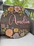 Custom Floral Baby Girl Nursery Sign - Personalized Wood Decor For Baby Shower Gift