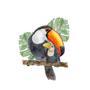 Jungle Nursery Canvas With Toucan Watercolor For Boho Themed Kids Room Decor