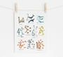 Nautical Nursery Canvas Set - Ocean Animal Alphabet Prints For Kids Room DéCor