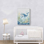 Nautical nursery canvas set with cute ocean animals, octopus and fish canvas panels for sea-inspired baby room walls