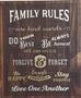 Touching Personalized Family Rule Wood Sign For Indoor DéCor