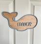 Custom Whale Wood Sign For Under The Sea Nursery Ocean Wall Art