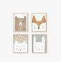 Custom Woodland Nursery Canvas Deer And Fox Design For Kids Room DéCor