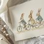 Vintage Bicycle Bunnies For Toddler Room - Peter Rabbit Canvas Artwork