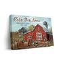 Rustic Farmhouse Canvas Art - Personalized Family Wall Decor With Farm Animals For Living Room