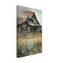 Touching Rustic Farmhouse Canvas With Watercolor Barn Art For Living Room Decor