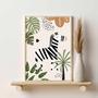 Safari Animal Jungle Nursery Canvas Prints For Playroom Boho DéCor