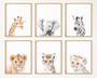 Safari Nursery Canvas Set - Boho Animal Wall Art For Baby Room DéCor