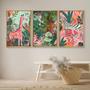 Boho Safari Nursery Canvas Set - Framed Mid-Century Animal Wall Art For Baby Room