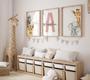 Personalized Safari Nursery Canvas Set For Kids - Lion, Elephant, Giraffe, Zebra Jungle Decor