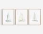 Personalized Sailboat Nautical Nursery Canvas Set For Coastal DéCor