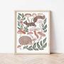 Woodland Nursery Canvas Set For Kids Room - Forest Animal Art, Cottagecore Decor