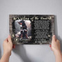 Dog memorial canvas with the 'Waiting at the Door' quote, solace-filled wall decor and condolence gift for pet loss healing.