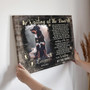 Dog memorial canvas art displaying the 'Waiting at the Door' quote, a gentle bereavement gift and keepsake for dog lovers.