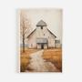 Vintage Rustic Barn Canvas Art - Farmhouse Decor For Country Style Living Room