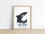 Adorable Whale Nursery Art Canvas For Baby Bathroom Decor