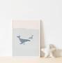 Minimalist Whale Nursery Canvas Art For Nautical Themed Baby Room