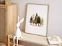 Woodland Nursery Canvas With Forest Animals For Baby Room Decor - Cute Bear Fox Mountain Design - Ideal Baby Shower Gift