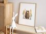 Woodland Nursery Canvas With Forest Animals For Baby Room Decor - Cute Bear Fox Mountain Design - Ideal Baby Shower Gift